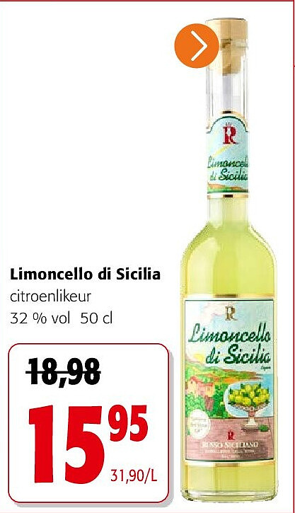 Limoncello di Sicilia citroenlikeur 32 % vol 50 cl