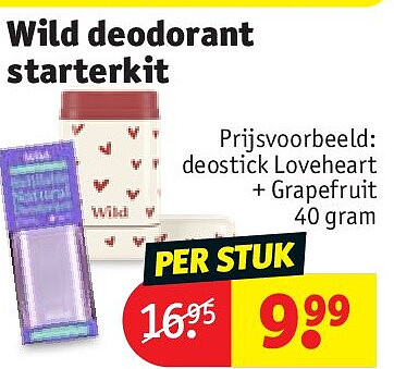 Wild deodorant starterkit