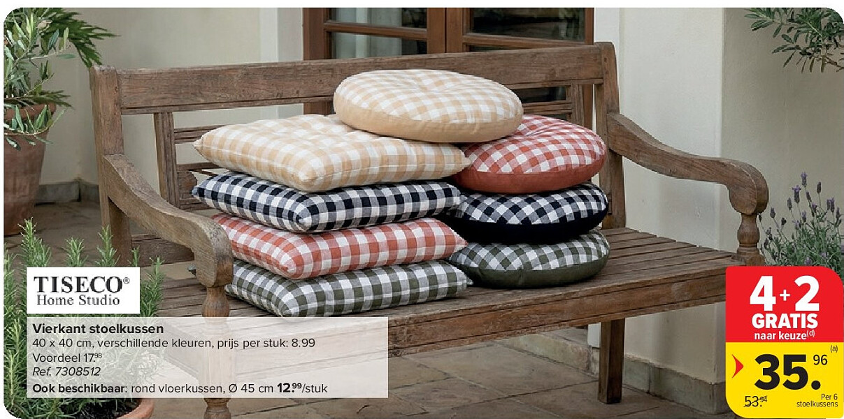 Vierkant stoelkussen