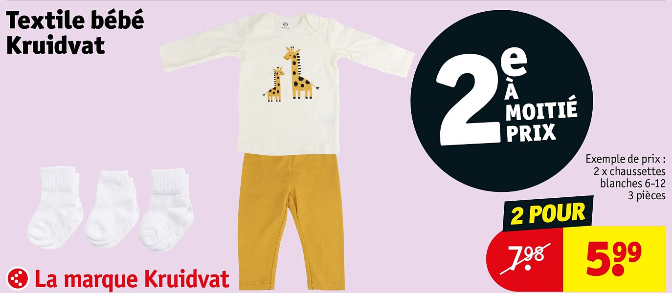 Textile bébé Kruidvat 2 POUR