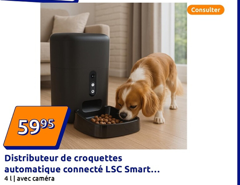 Distributeur de croquettes automatique connecté LSC Smart Connect