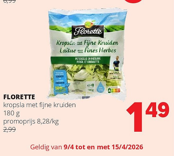 FLORETTE kropsla met fijne kruiden 180 g