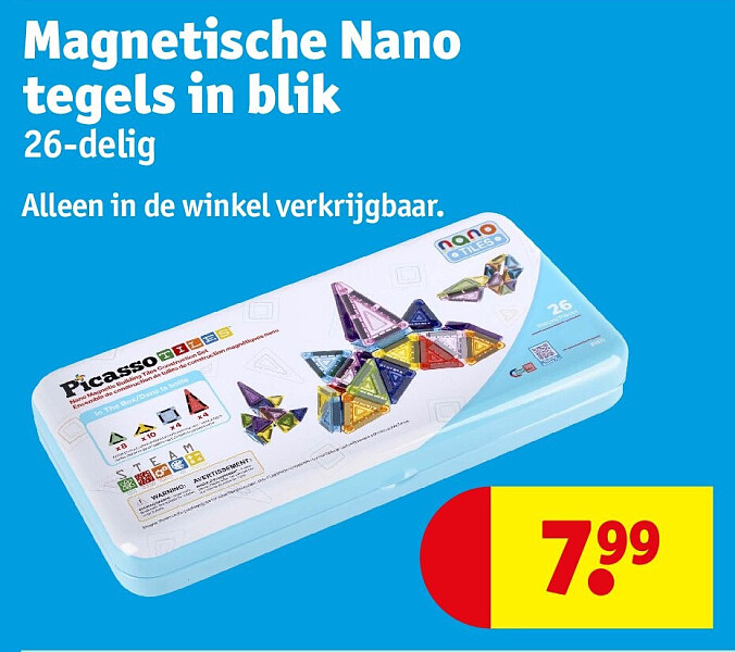 Magnetische Nano tegels in blik