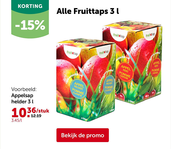 Appelsap helder 3 l