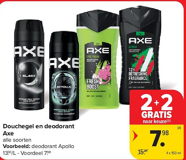 Douchegel en deodorant Axe