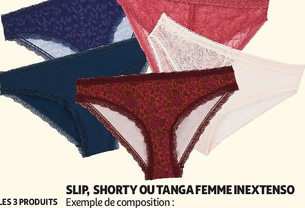 Slip, shorty ou tanga femme Inextenso