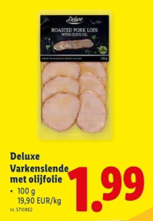 Varkenslende met olijfolie