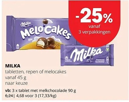 MILKA tablet met melkchocolade 90 g
