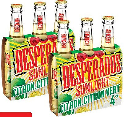 Bière Desperados Sunlight Citron & Citron Vert