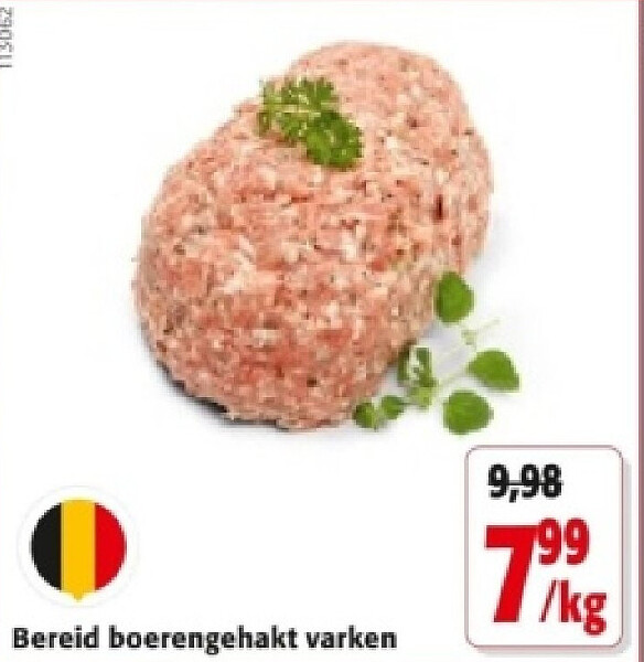 Bereid boerengehakt varken
