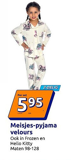 Meisjes-pyjama velours