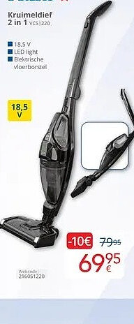 Kruimeldief 2 in 1 VCS1220
