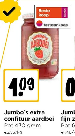 Jumbo’s extra confituur aardbei