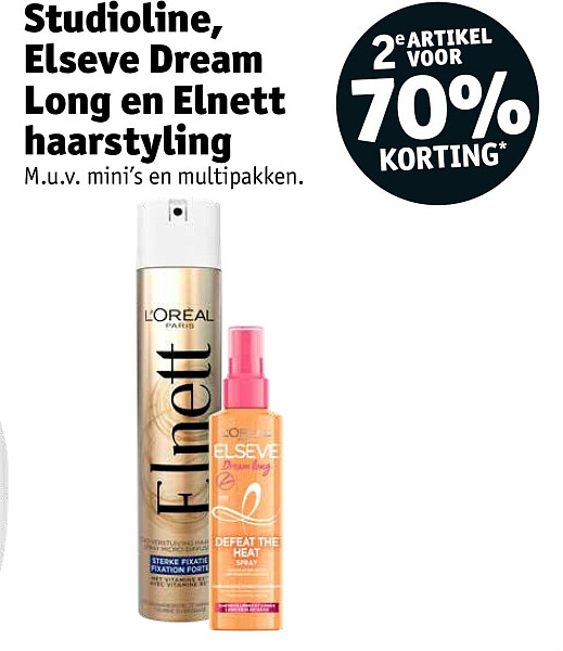 Studioline, Elseve Dream Long en Elnett haarstyling