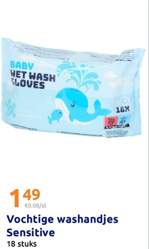 Vochtige washandjes Sensitive