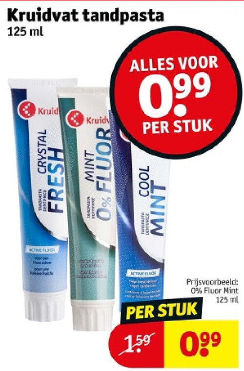 Kruidvat tandpasta