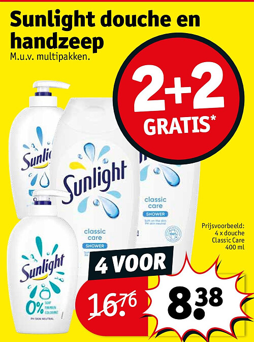 Sunlight douche en handzeep