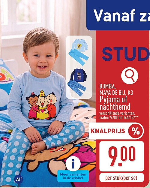 BUMBA, MAYA DE BIJ, K3 Pyjama of nachthemd