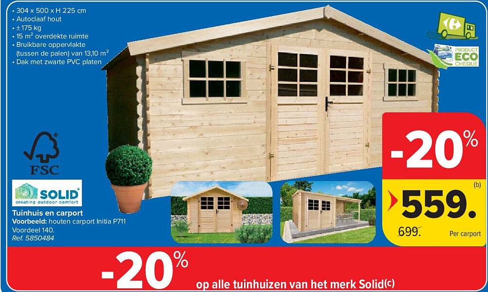 Tuinhuis en carport