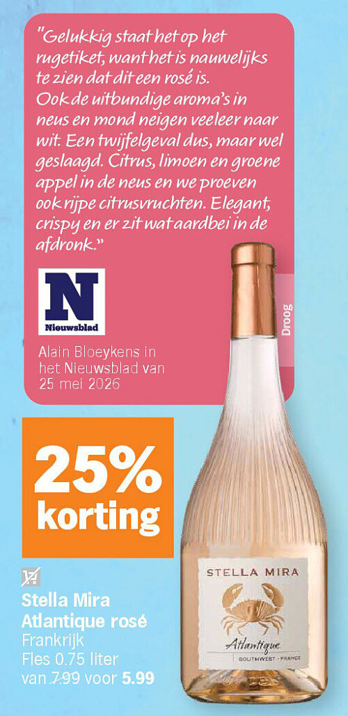 Stella Mira Atlantique rosé Frankrijk Fles 0.75 liter