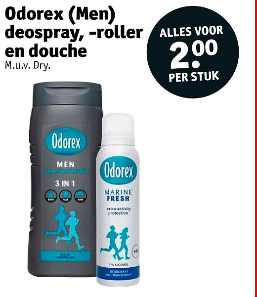 Odorex (Men) deospray, -roller en douche
