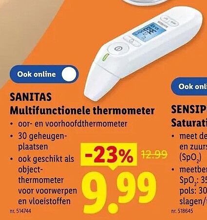 Multifunctionele thermometer