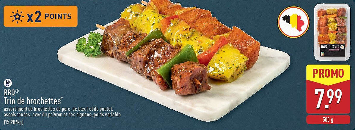 Trio de brochettes