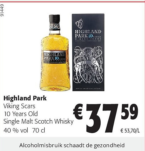 Highland Park Viking Scars 10 Years Old