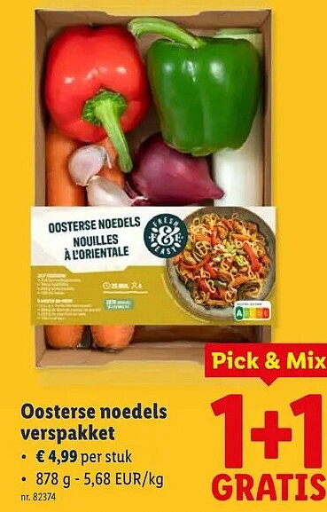 Oosterse noedels verspakket