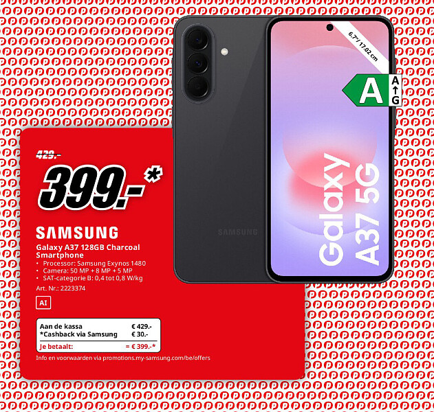 Samsung Galaxy A37 128GB Charcoal Smartphone