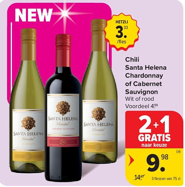 Chili Santa Helena Chardonnay of Cabernet Sauvignon