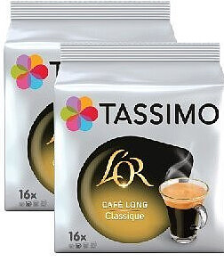 Dosettes de café long classique Tassimo L'Or x16