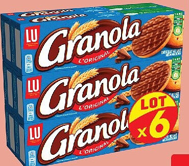 Granola chocolat au lait, lot de 6