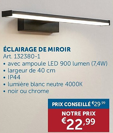ÉCLAIRAGE DE MIROIR