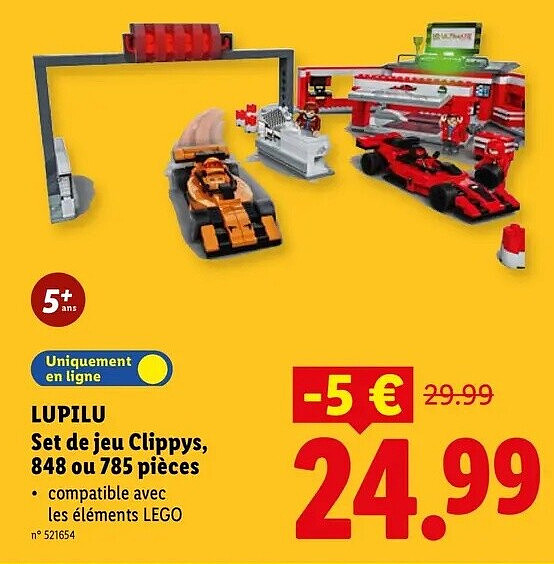 LUPILU Set de jeu Clippys, 848 ou 785 pièces
