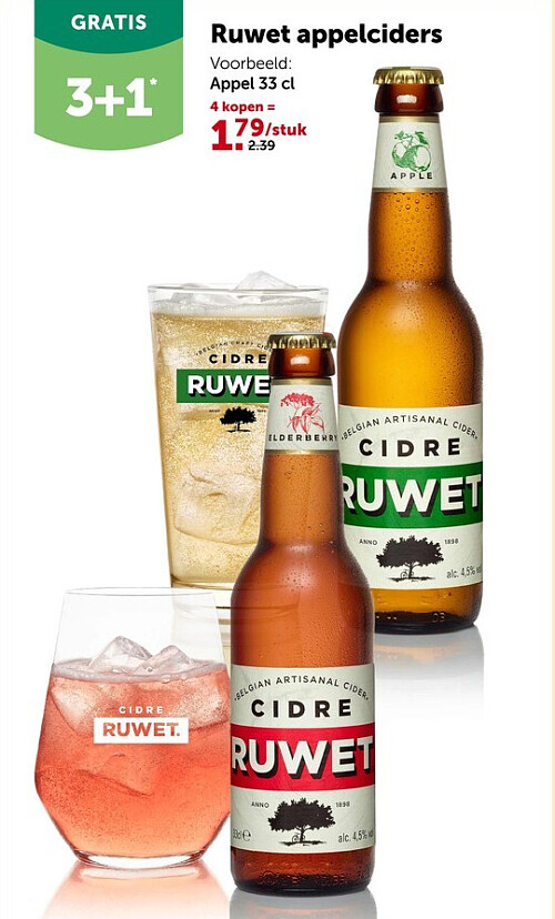 Ruwet appelciders Appel 33 cl