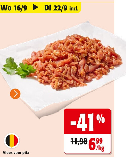 Vlees voor pita