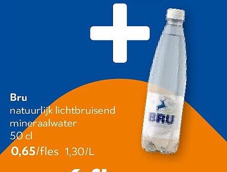 Bru natuurlijk lichtbruisend mineraalwater 50 cl