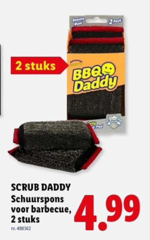 Schuurspons voor barbecue, 2 stuks