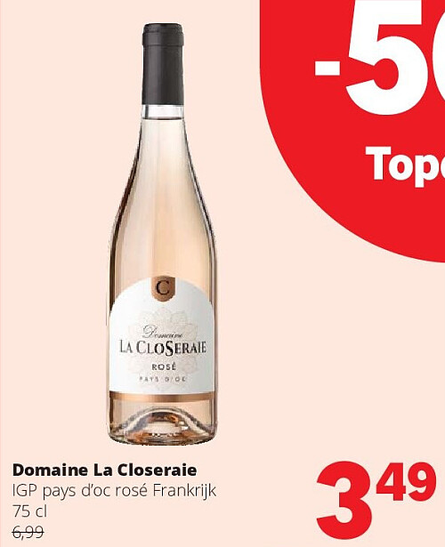 Domaine La Closeraie IGP pays d’oc rosé Frankrijk 75 cl