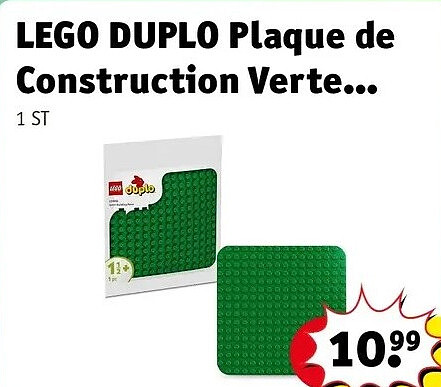 LEGO DUPLO Plaque de Construction Verte.