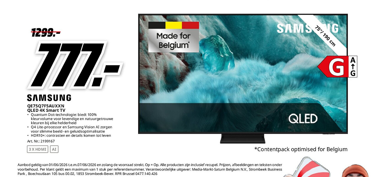 Samsung QE75Q7F5AUXXN QLED 4K Smart TV