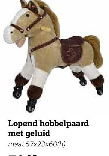 Lopend hobbelpaard met geluid