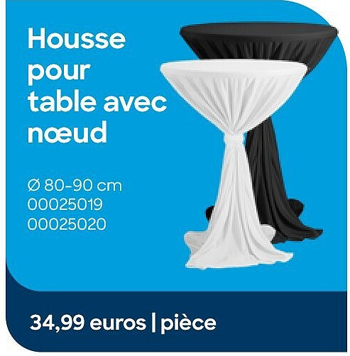 Housse pour table avec nœud