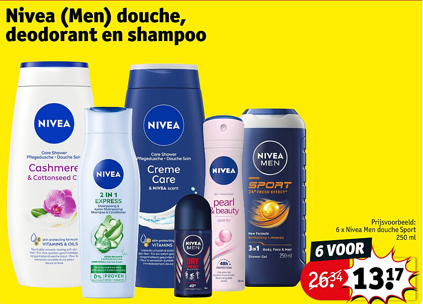 Nivea (Men) douche, deodorant en shampoo