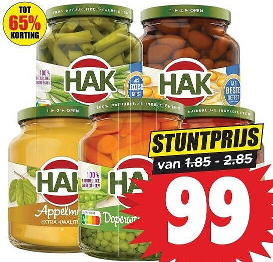 Hak groente of appelmoes