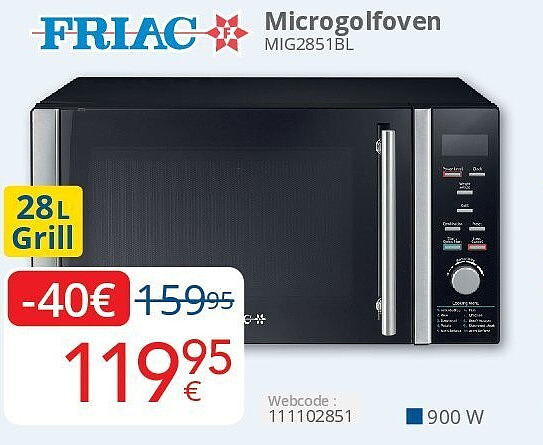 Friac Microgolfoven MIG2851BL