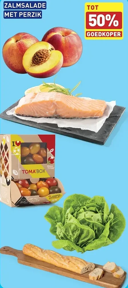 ZALMSALADE MET PERZIK