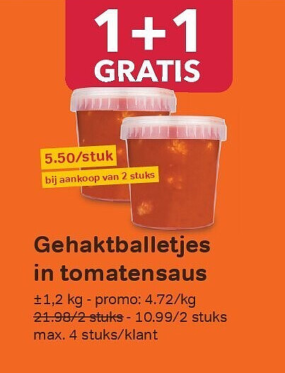 Gehaktballetjes in tomatensaus