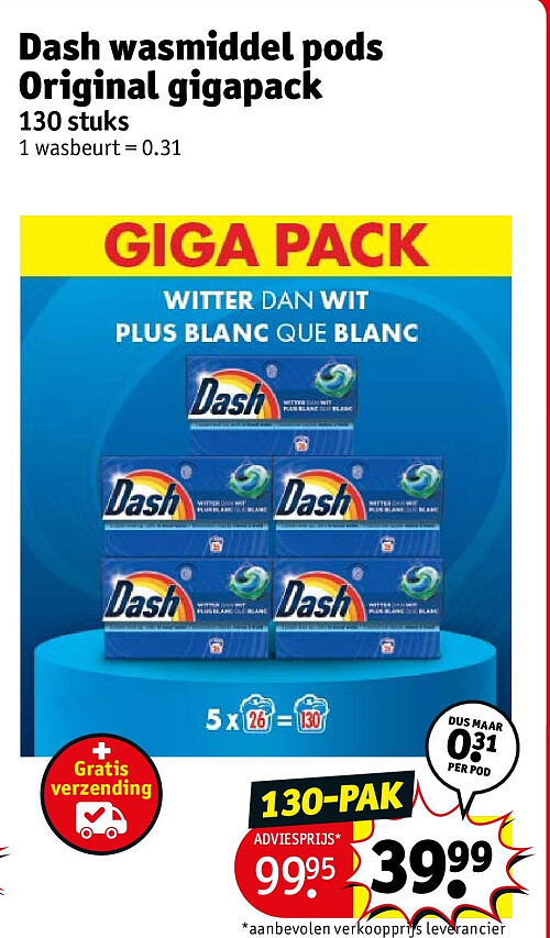 Dash wasmiddel pods Original gigapack